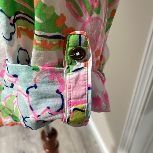 Lilly Pulitzer for Target Nosey Posey Floral Button up Blouse Size M - Picture 5 of 7
